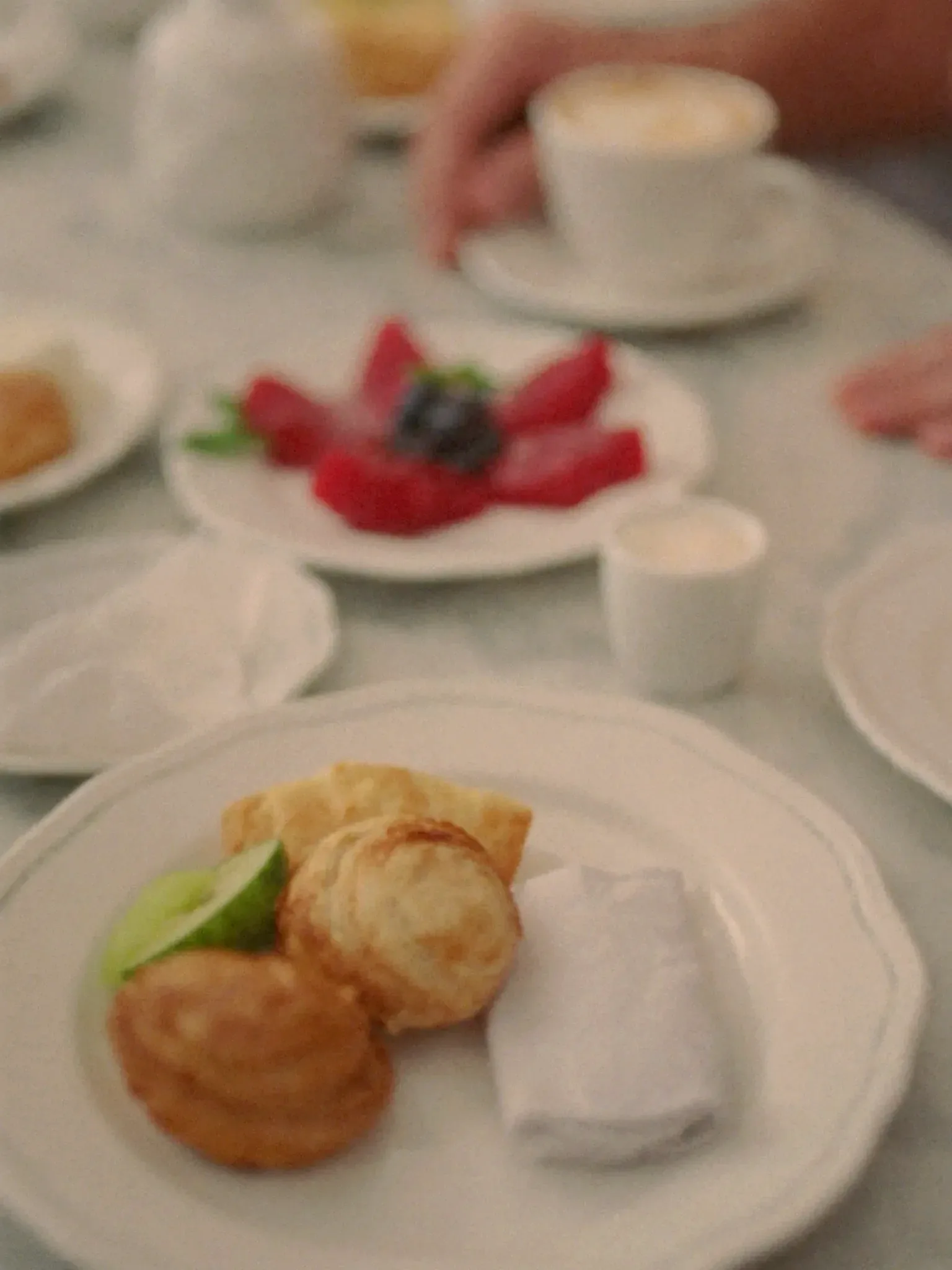 An elegant breakfast still life on a marble table (placeholder)